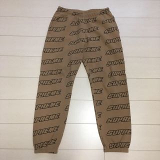 シュプリーム(Supreme)の正規品 supreme repeat sweatpant Sサイズ ベージュ(スウェット)