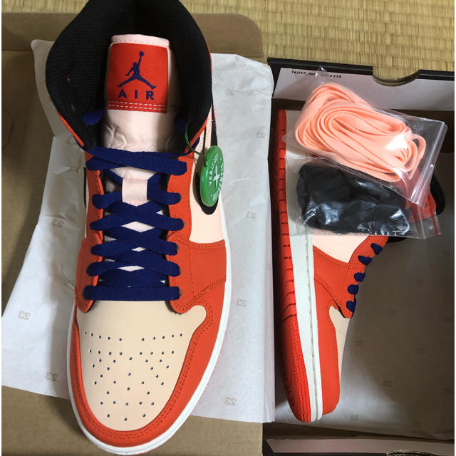 NIKE AIR JORDAN 1 MID team orange 新品未使用