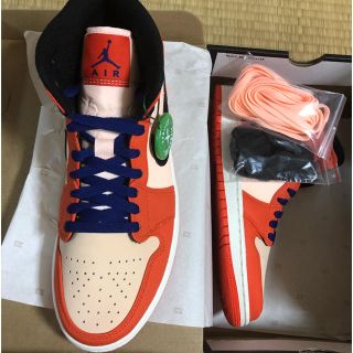 ナイキ(NIKE)のNIKE AIR JORDAN 1 MID team orange 新品未使用(スニーカー)