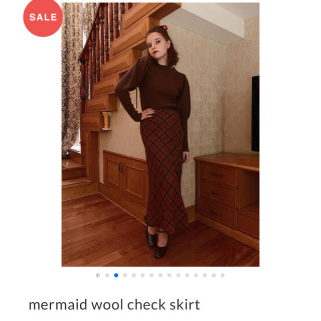 auさん専用 epine mermaid wool check skirt レディースのスカート(ロングスカート)の商品写真