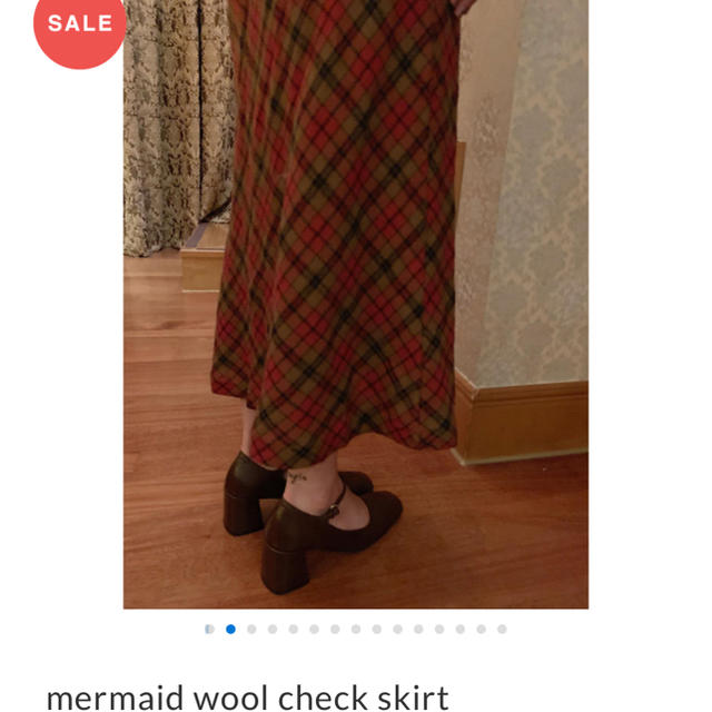 auさん専用 epine mermaid wool check skirt レディースのスカート(ロングスカート)の商品写真