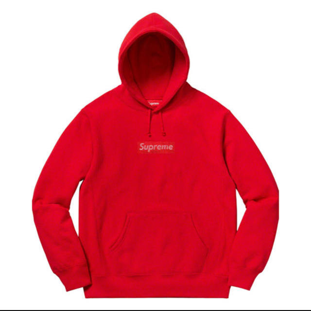 Supreme swarovski box logo パーカー M