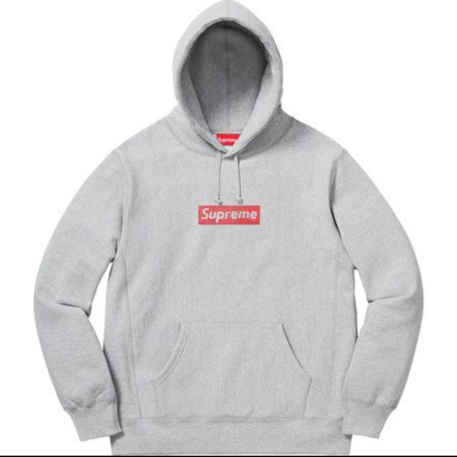 S supreme swarovski box logo hoodedメンズ