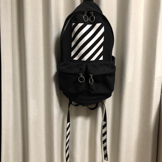 OFF-WHITE(オフホワイト)のoff-white DIAGONALS BACKPACK BLACK メンズのバッグ(バッグパック/リュック)の商品写真