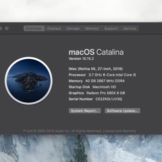 マック(Mac (Apple))のImac 27 インチ 2019 40GB 5% 割引 使え(デスクトップ型PC)