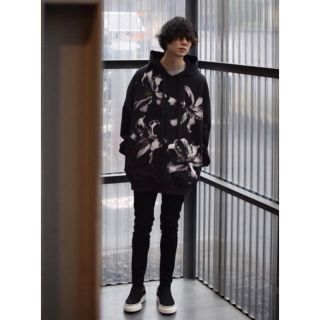 ラッドミュージシャン(LAD MUSICIAN)のLAD MUSICIAN 百合柄パーカー 18ss(パーカー)