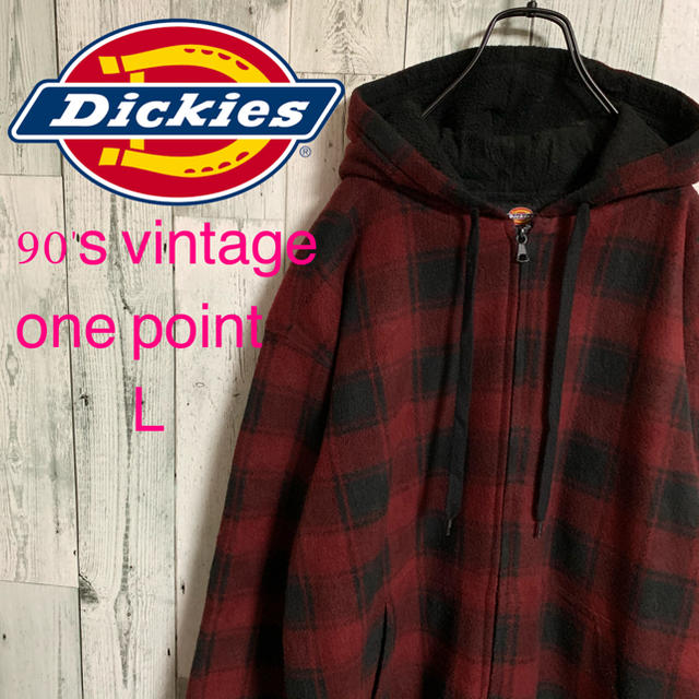 90's DICKIES ディッキーズ  フリースパーカー　ゆるだぼ  激レア