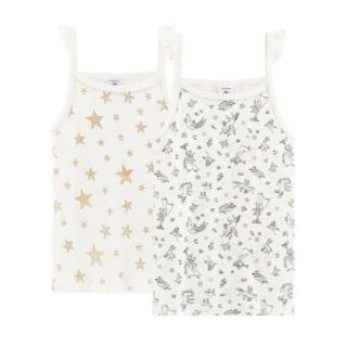 プチバトー(PETIT BATEAU)の☆19awSALE☆プチバトー プリントキャミソール２枚組(下着)