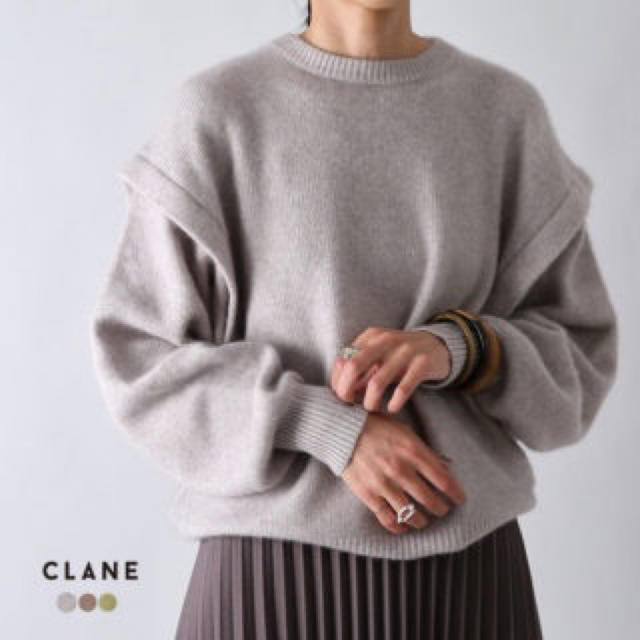 CLANE バックプリーツニット 田中みな実レディース