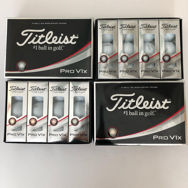 新品未使用 タイトリストProV1X ダブルナンバー 2ダース