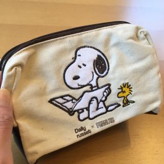 スヌーピー(SNOOPY)の【未使用】スヌーピー×デイリーラシット★Wファスナーポーチ(ポーチ)