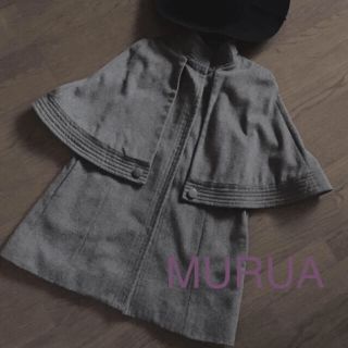 ムルーア(MURUA)のMURUA ケープ型コート　グレー(その他)