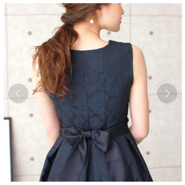 パール　バルーン　ワンピースドレス レディースのフォーマル/ドレス(ミディアムドレス)の商品写真