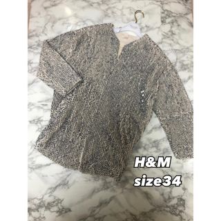 エイチアンドエム(H&M)の⑥⓪⑧H&M スパンコール コート ジャケット size34Mの人でも着れます(その他)