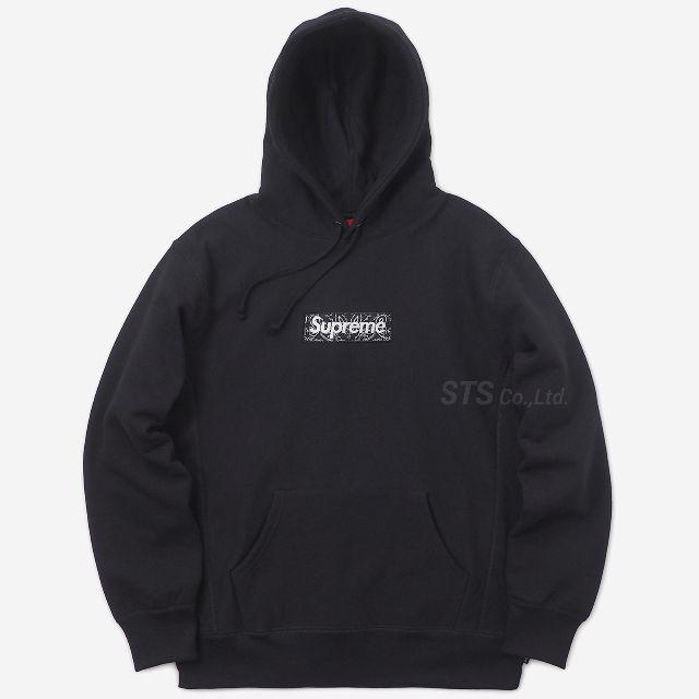 black L supreme box logo hooded