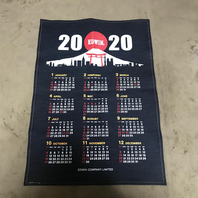 EDWIN(エドウィン)のEDWIN 2020 デニム カレンダー インテリア/住まい/日用品の文房具(カレンダー/スケジュール)の商品写真