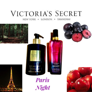 ヴィクトリアズシークレット(Victoria's Secret)の廃盤と新作　ナイトNightシリーズ2点セット　ボディーミスト　ボディークリーム(ボディクリーム)