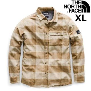 ザノースフェイス(THE NORTH FACE)のノースフェイス フランネルシャツ チェック柄 長袖(XL)カーキ 180910(シャツ)