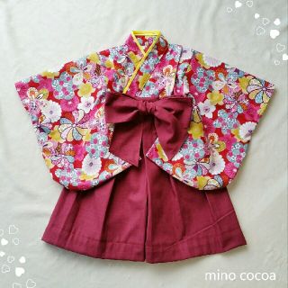 handmade baby HAKAMA 80-90cm(和服/着物)