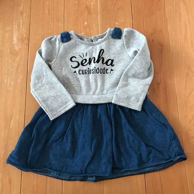 しまむら(シマムラ)のしまむら　　裏起毛ワンピース キッズ/ベビー/マタニティのキッズ服女の子用(90cm~)(ワンピース)の商品写真