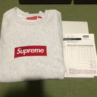 シュプリーム(Supreme)のSupreme 18aw Box Logo Crewneck Ash Grey (スウェット)