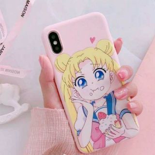 アイフォンケース/iphoneカバー スマホケース セーラームーン ピンク(iPhoneケース)