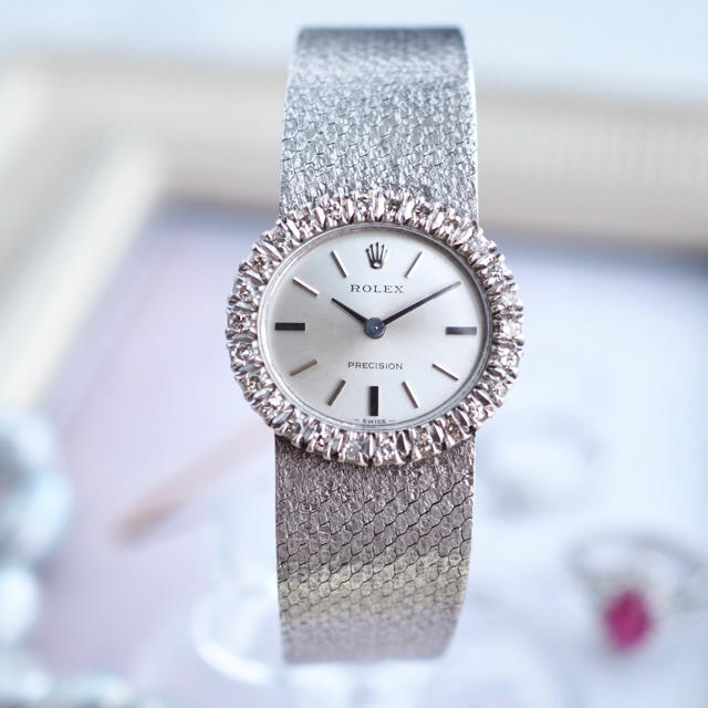 人気絶頂 ROLEX - OH済 超美品✨ロレックス ダイヤベゼル プレシジョン✨カルティエ オメガ 腕時計