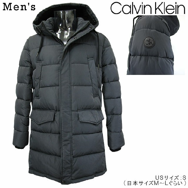 日本未入荷CALVIN KLEINカルバン・クライン 中綿フーデッドコートS