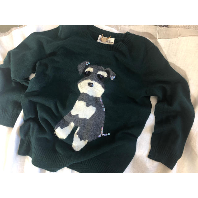 美品∞ MUVEIL 犬モチーフ インターシャニット - ニット/セーター
