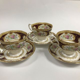 ロイヤルアルバート(ROYAL ALBERT)のユアマさま専用 ロイヤルアルバート カップ＆ソーサー3客セット(グラス/カップ)