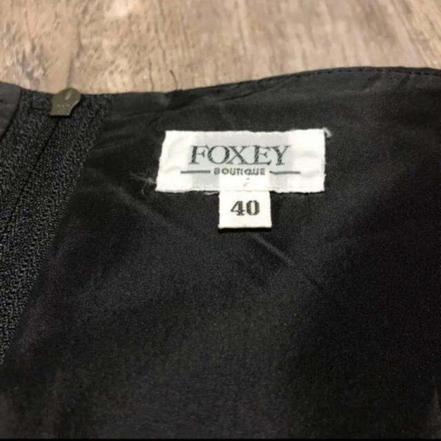 FOXEY(フォクシー)のフォクシー スカート シルク 黒 サイズ40 美品 送料込み レディースのワンピース(ひざ丈ワンピース)の商品写真