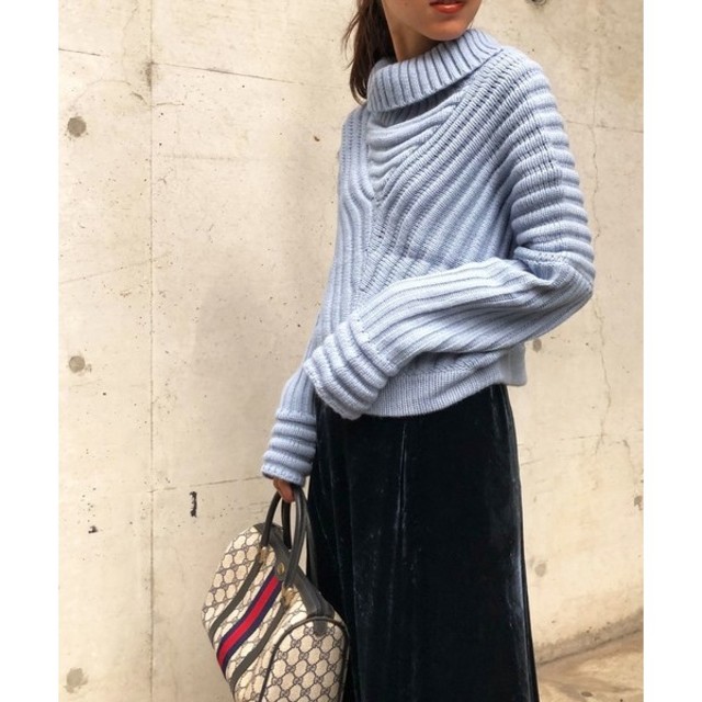 Ameri VINTAGE(アメリヴィンテージ)のアメリヴィンテージ　BIG RIB COLLAR KNIT レディースのトップス(ニット/セーター)の商品写真