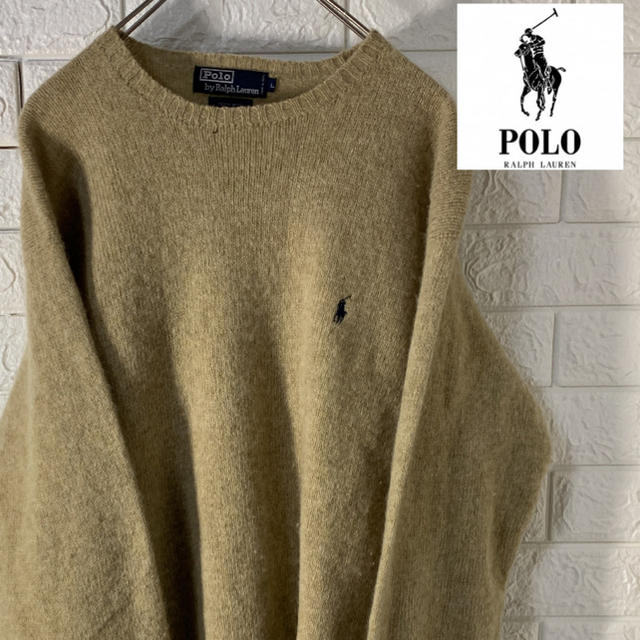 POLO RALPH LAUREN(ポロラルフローレン)の【POLO Ralph Lauren】刺繍ワンポイント　ウールニットセーター メンズのトップス(ニット/セーター)の商品写真