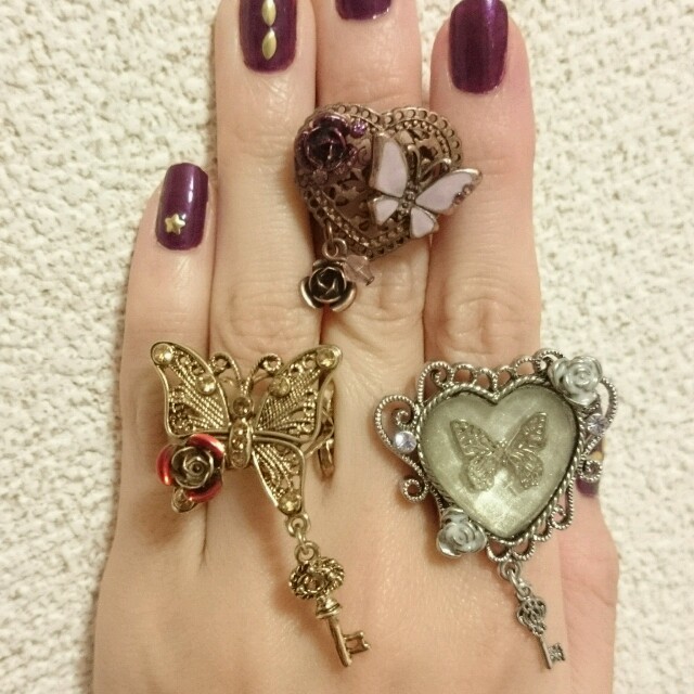 axes femme(アクシーズファム)のリング３点セット レディースのアクセサリー(リング(指輪))の商品写真