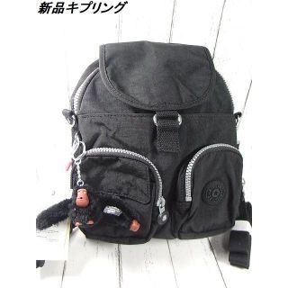 キプリング(kipling)の★本物新品キプリング　ミディアムリュックブラックrkm７ (リュック/バックパック)