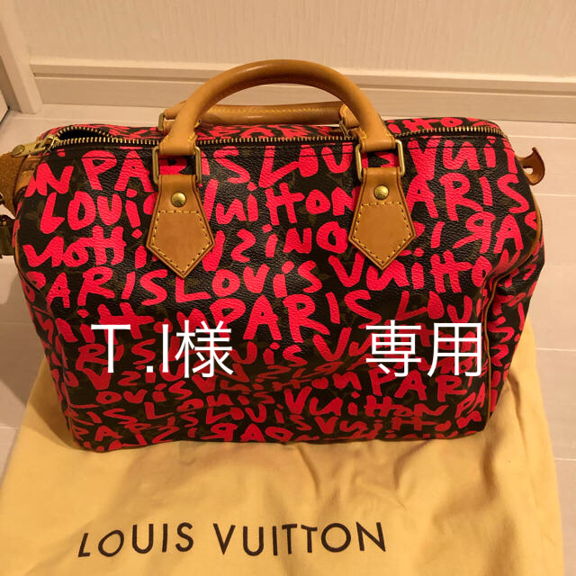 驚きの値段 LOUIS VUITTON ルイヴィトン　グラフィック　ピンク　スピーディー30 - ハンドバッグ