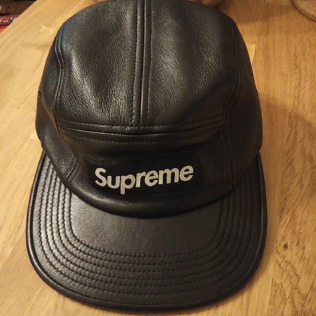 帽子Supreme キャンプキャップ  ジェットキャップ レザー  unused