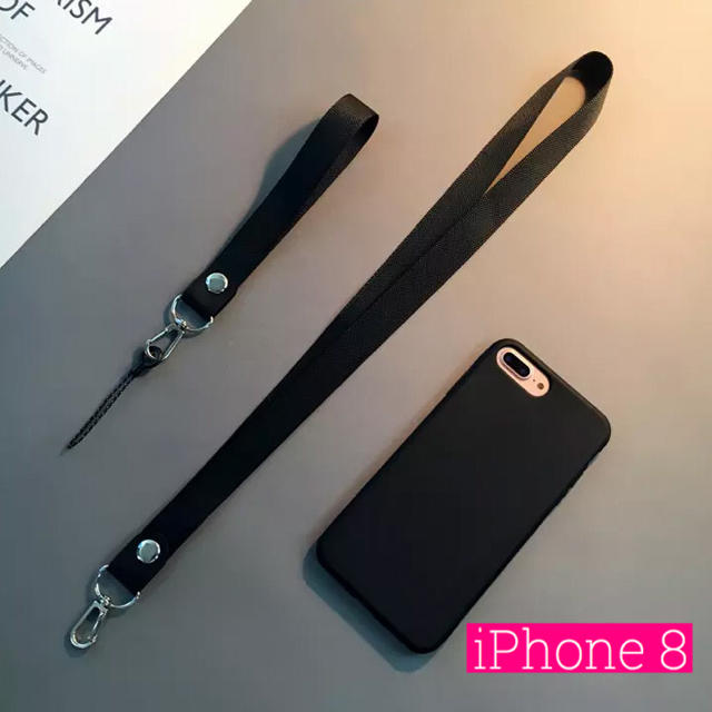 即納 Iphoneケース シンプル ネックストラップ付き Iphone8の通販 By インポートアクセ Colette ラクマ