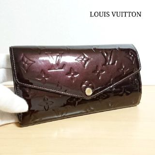 ルイヴィトン(LOUIS VUITTON)の美品 正規品ルイヴィトン 新型 ヴェルニ アマラント ポルトフォイユ サラ 財布(財布)