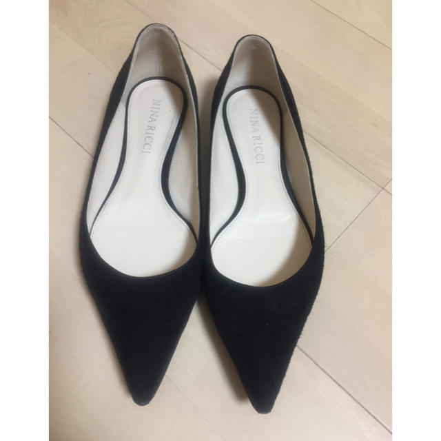 NINA RICCI★スエードフラットパンプス36.5