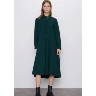 ザラ(ZARA)の専用ページ！♡ZARA プリーツ加工入り シャツワンピース ♡(ロングワンピース/マキシワンピース)