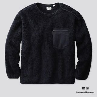 ユニクロ(UNIQLO)のユニクロ エンジニアードガーメンツ フリースプルオーバー ネイビー(スウェット)