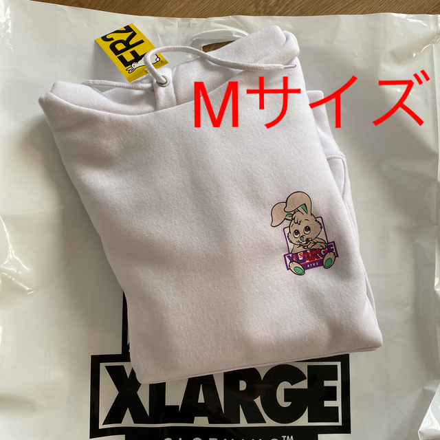 XLARGE(エクストララージ)のXLARGE×#FR2 QP Rabbits フーディー 佐藤ノア着用モデル メンズのトップス(パーカー)の商品写真