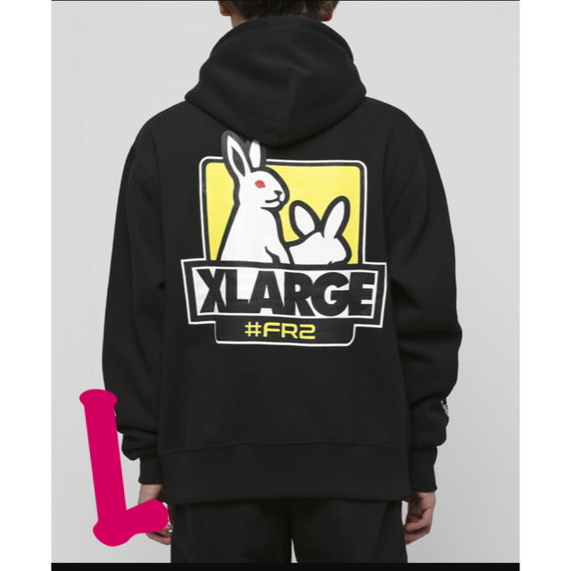 XLARGE #FR2 Fxxk Icon Hoodie ブラック L