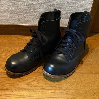 マーガレットハウエル(MARGARET HOWELL)のA LENNON PRODUCT × MHL. ワーク　ブーツ　黒　UK5(ブーツ)