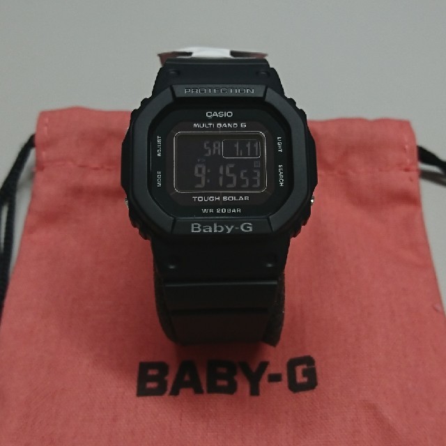 Baby-G(ベビージー)の美品 Baby-G 腕時計 電波ソーラー ブラック レディースのファッション小物(腕時計)の商品写真