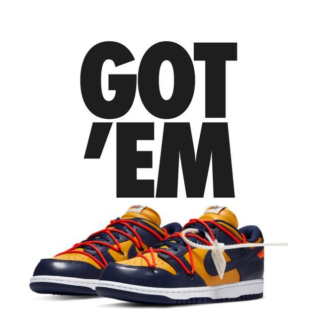 27.5 off white Nike dunk low - スニーカー