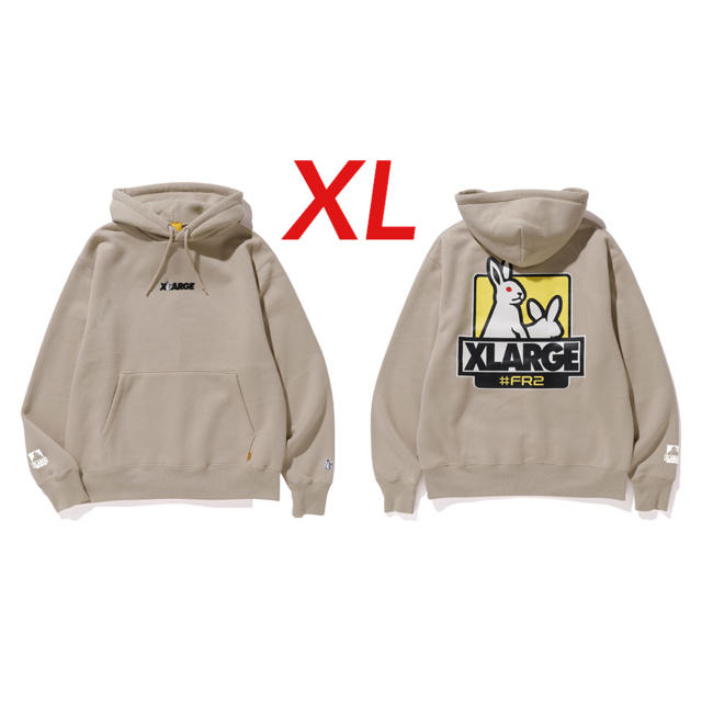 XLARGE FR2 Fxxk Icon Hoodie #FR2 ベージュ XL