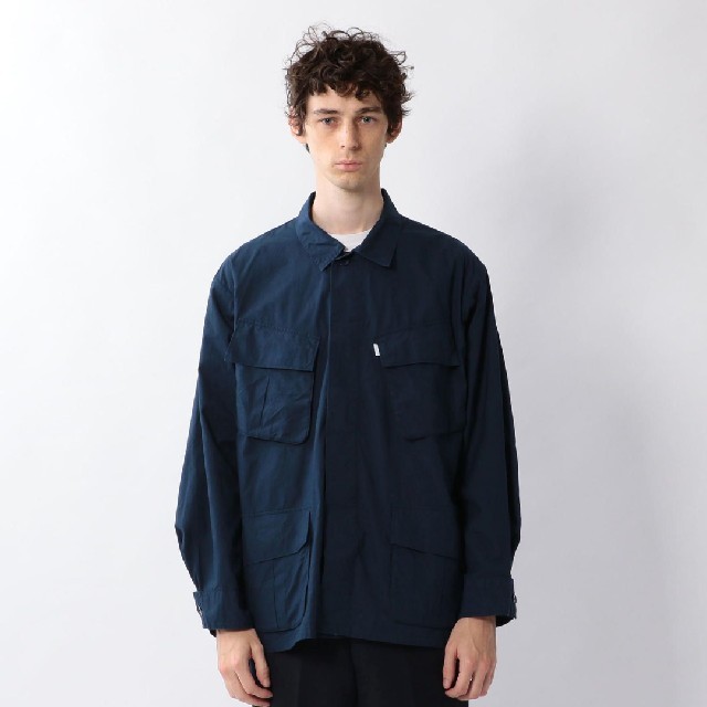 1LDK SELECT(ワンエルディーケーセレクト)のs.h sh fathigue shirt navy ネイビー エスエイチ メンズのトップス(シャツ)の商品写真