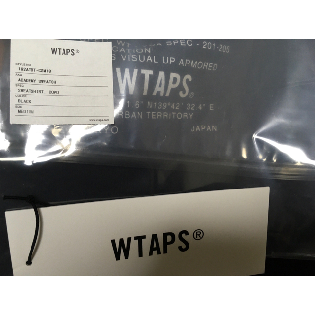 19AW WTAPS ACADEMY SWEATSHIRT BLACK M